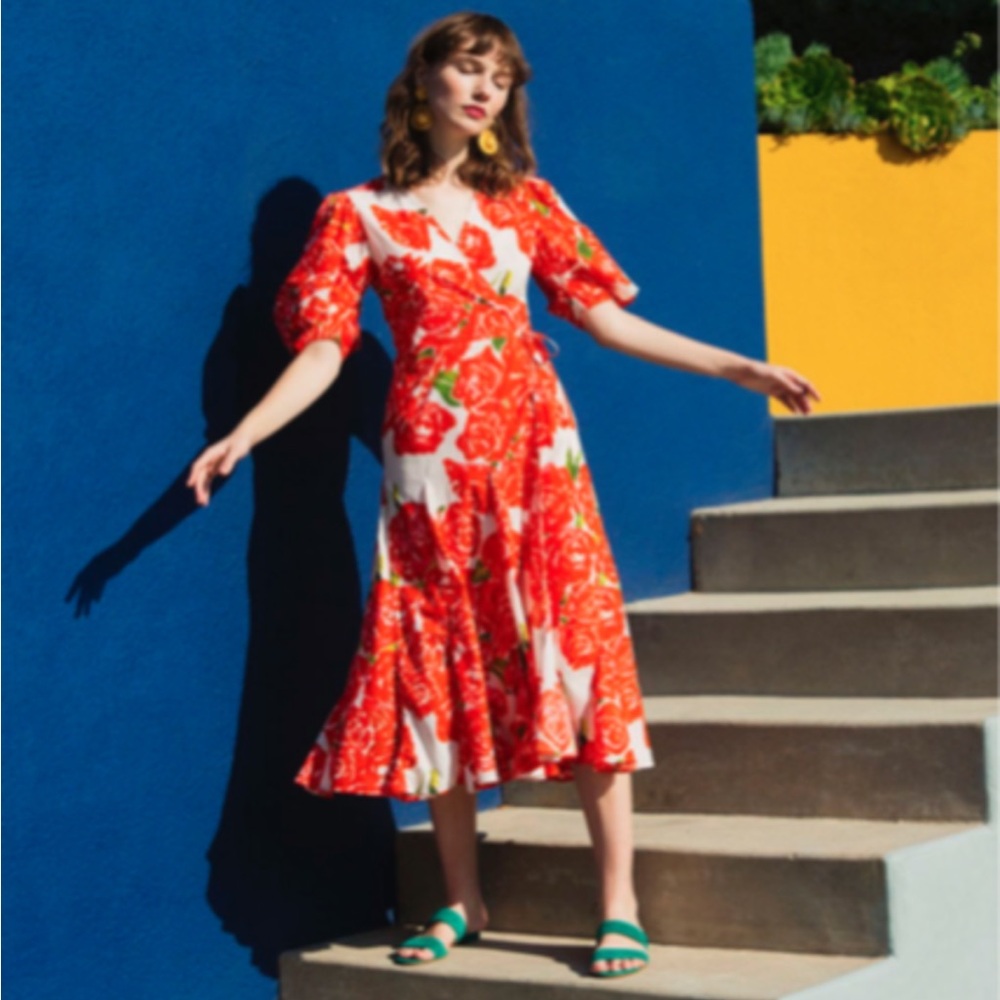 Rhode Resort Fiona Floral Wrap Dress